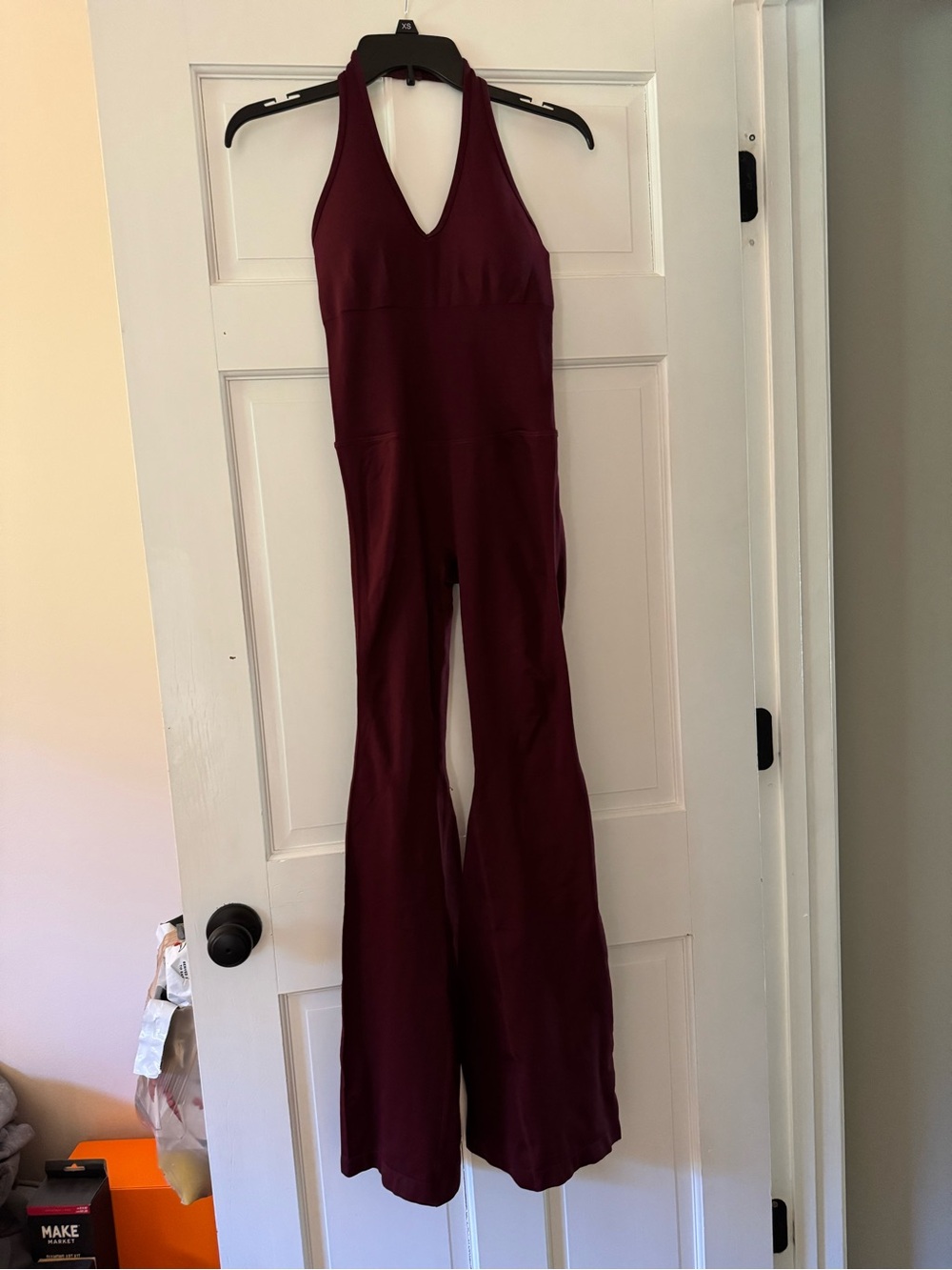 Women's Halter Jumpsuit in Deep Wine